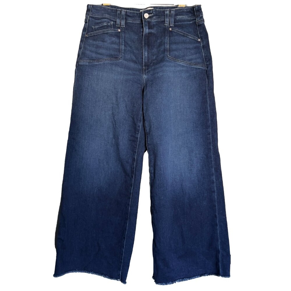 PAIGE Anessa High-Rise Wide-Leg Crop Jeans size 31